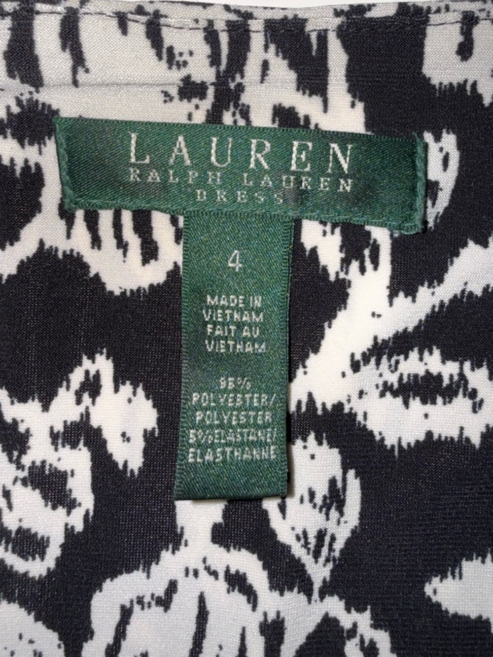 Lauren Ralph Lauren Faux Wrap Floral Midi Shift Dress Sz 4 Original $134 - Picture 7 of 7